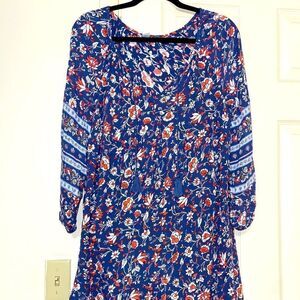Old navy 3/4 sleeve v neck flowy dress